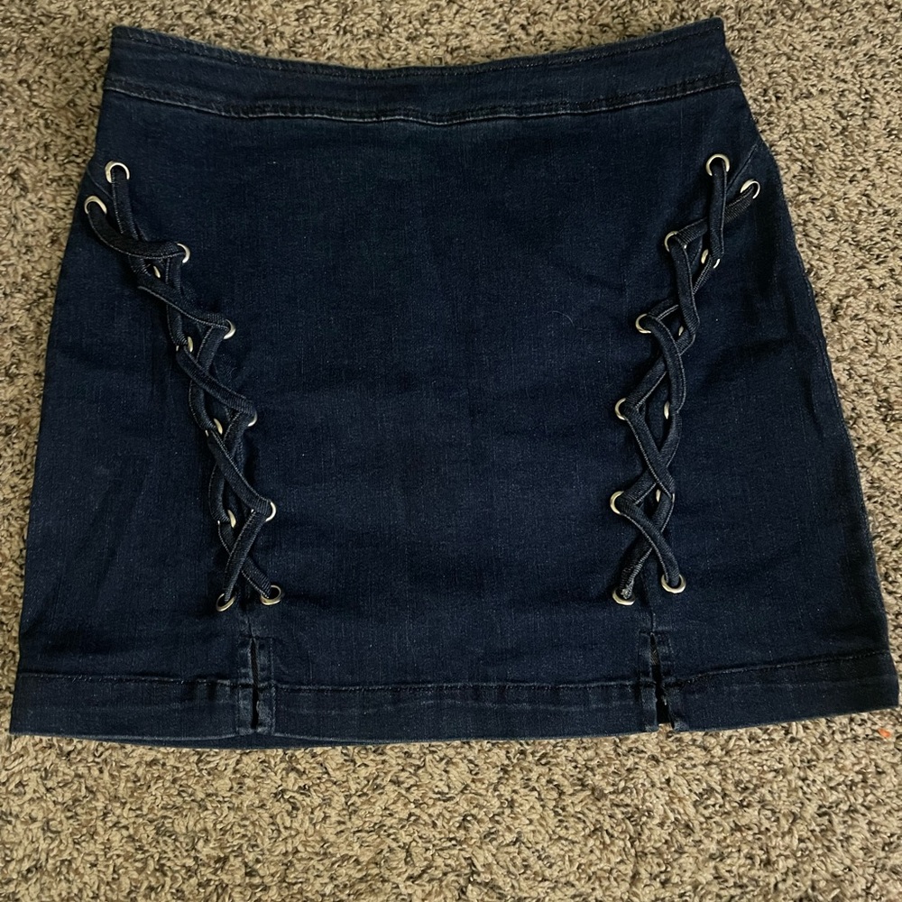 Large Flying Tomato Jean Mini skirt